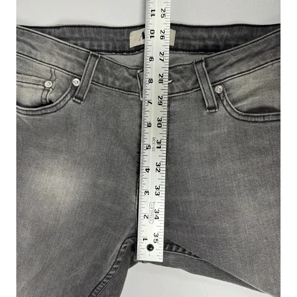 Acne Studios Kex Nightster Jeans Womens 29 x 34‎ Gray Denim Slim Y2K Minimalist - Picture 13 of 16
